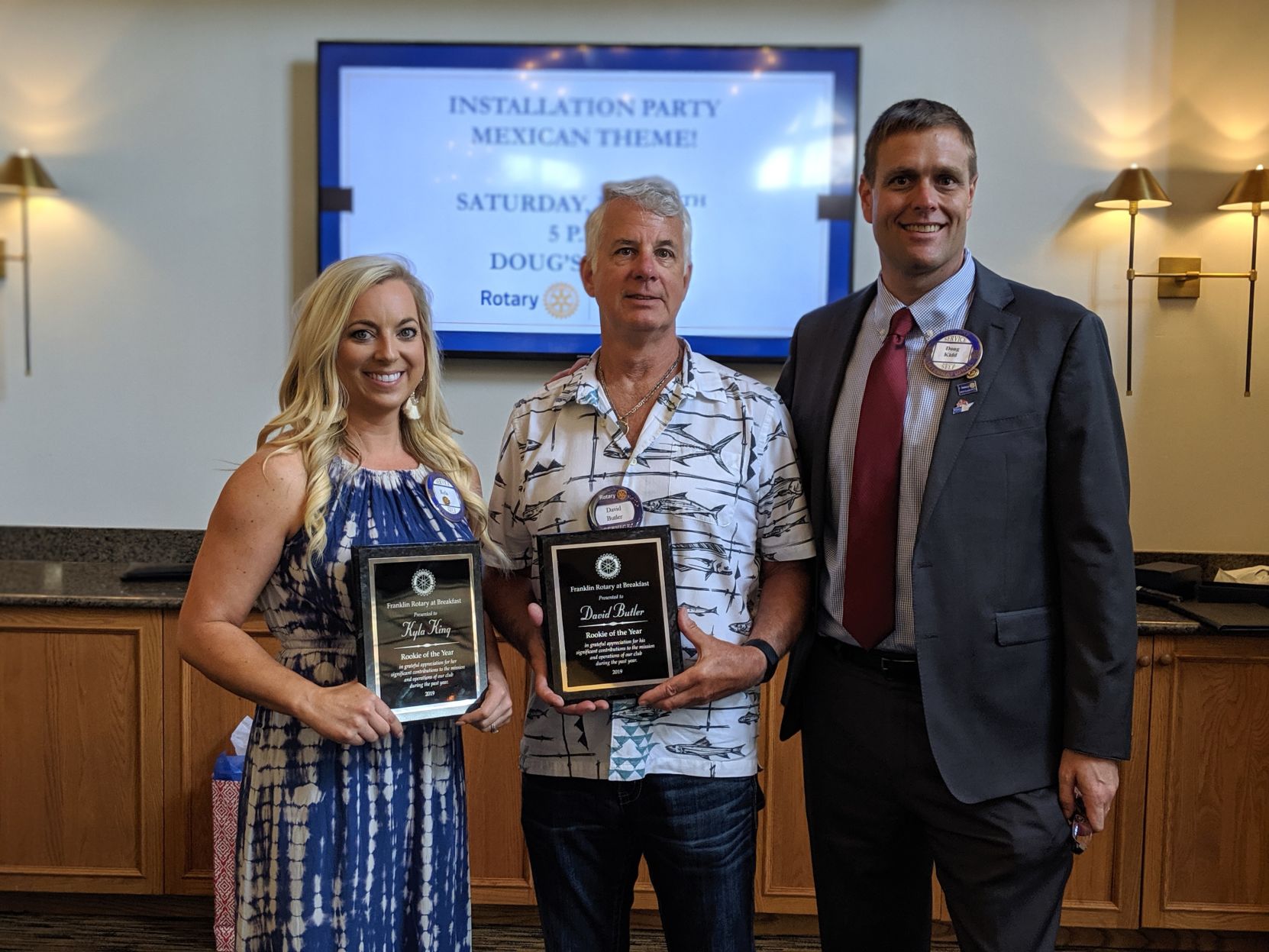 Franklin Breakfast Rotary rookie of the year